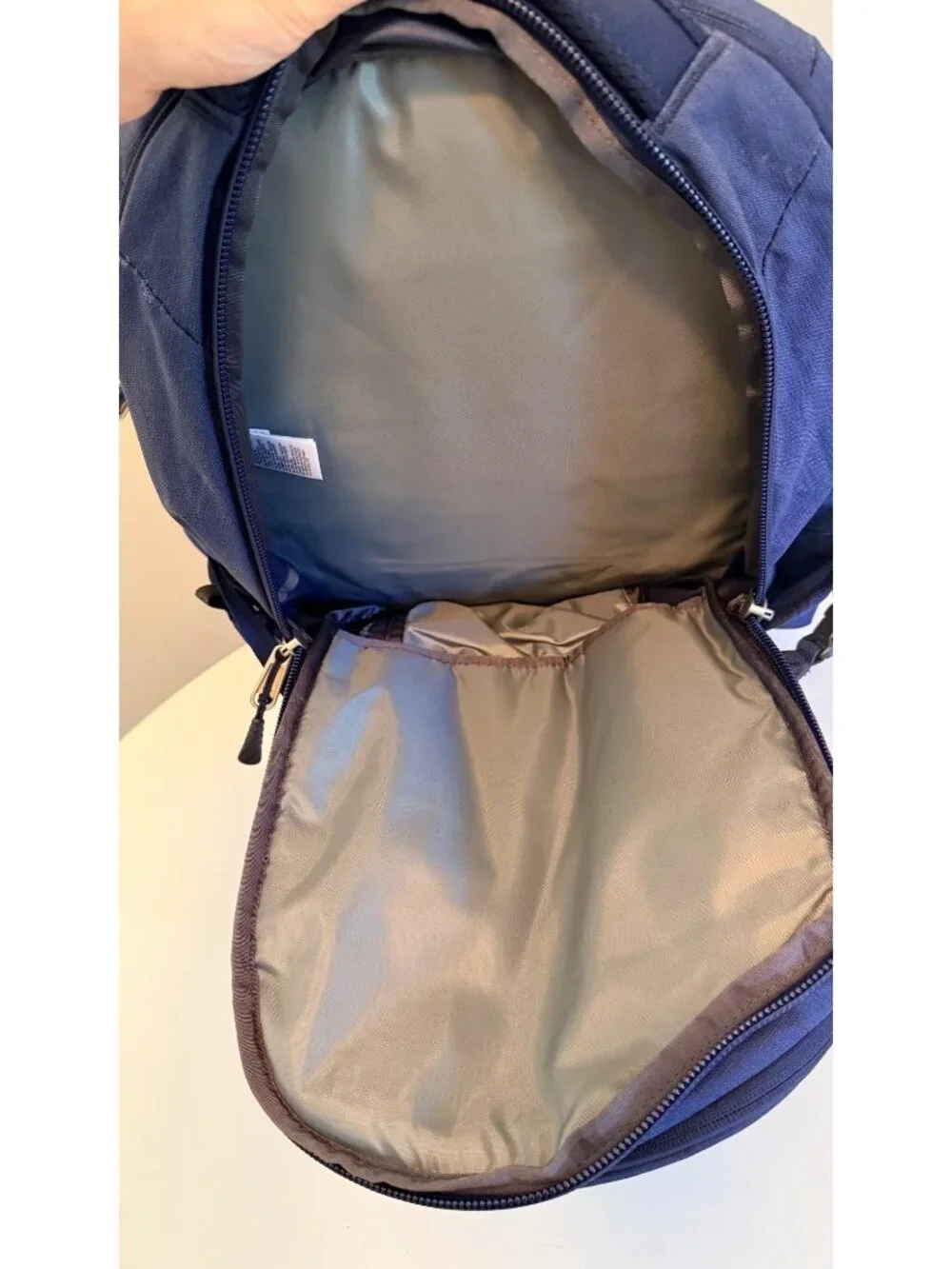 The North Face Borealis Backpack Navy Blue Dual Compartments Bungee Cord System